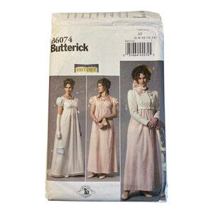 Butterick Sewing Pattern B6074 Regency Costume Dress Sz 6 - 14 FF Uncut 2014